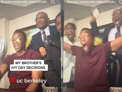 La emotiva reacción de un joven y su familia al ser admitido en Harvard