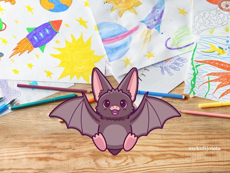 Cómo dibujar un murciélago kawaii