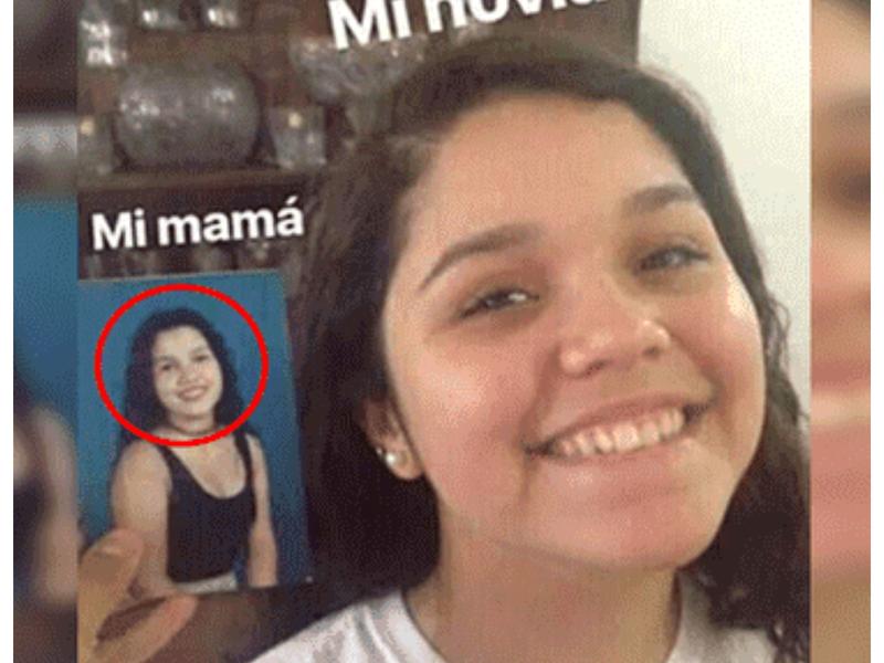 Encuentra foto de su mamá en la adolescencia y es idéntica a su novia
