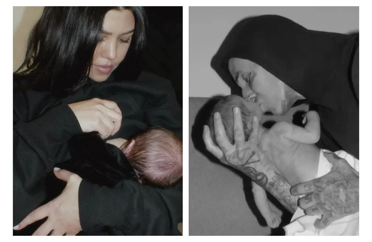 Kourtney Kardashian y Travis Barker comparten fotos de su hijo Rocky
