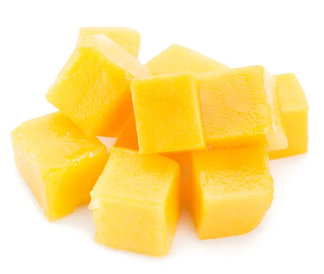 Cubitos de mango fríos