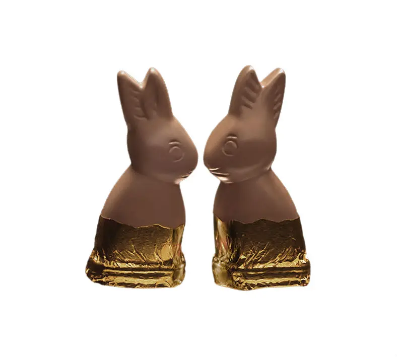 Pareja de conejos de chocolate