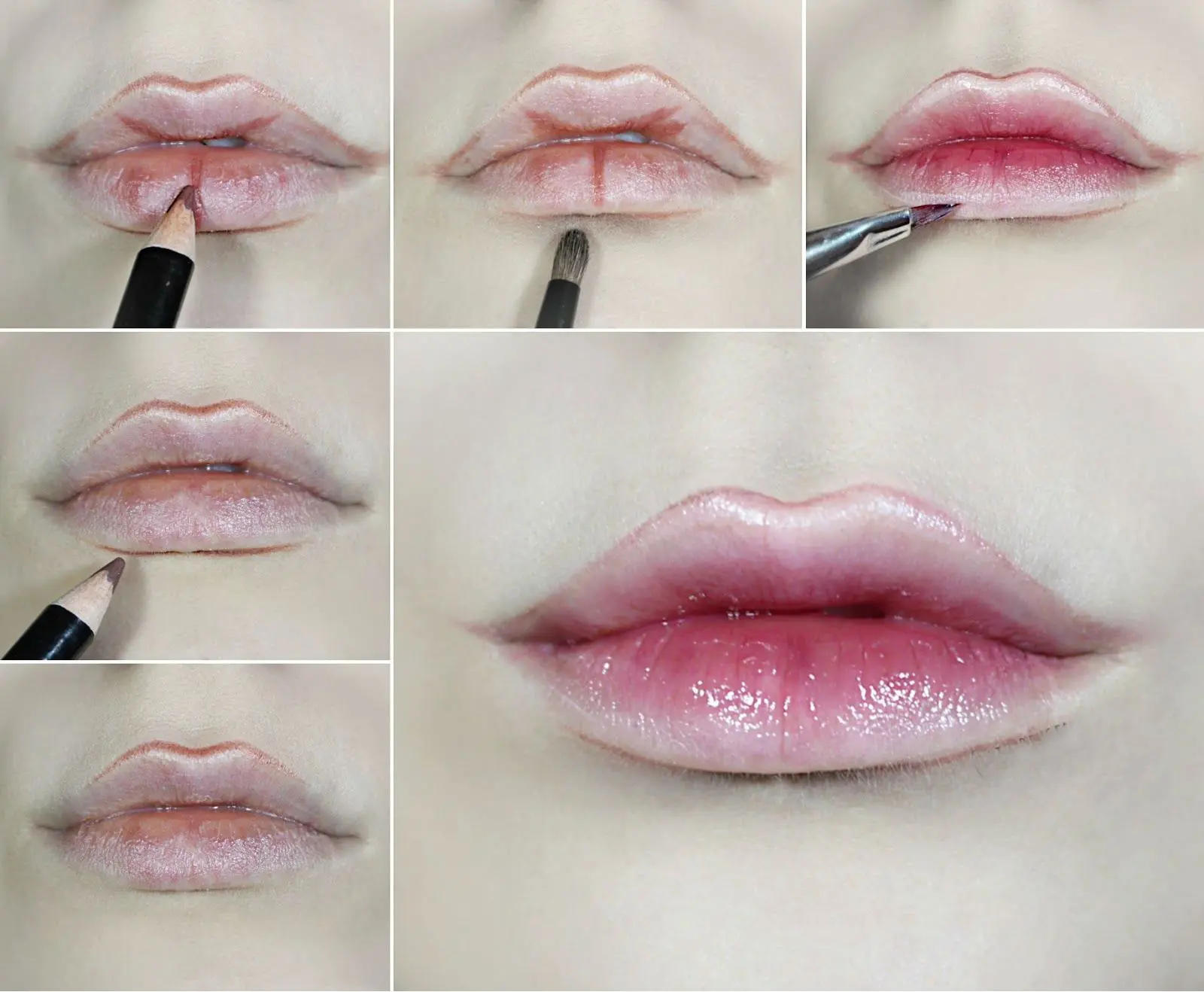 Pasos para delinear los labios con efecto deslavado