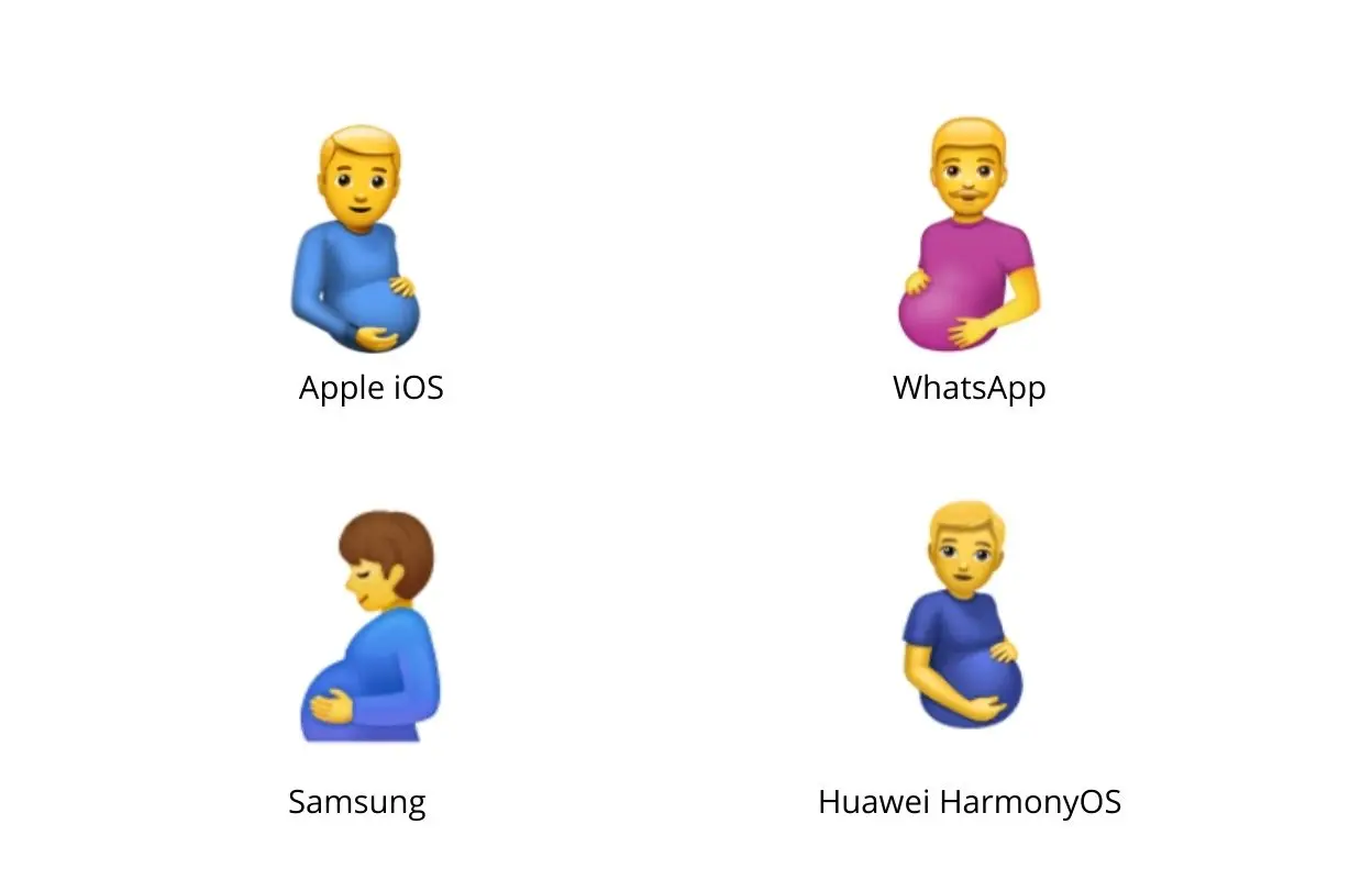 Por qué hay un emoji de hombre embarazado