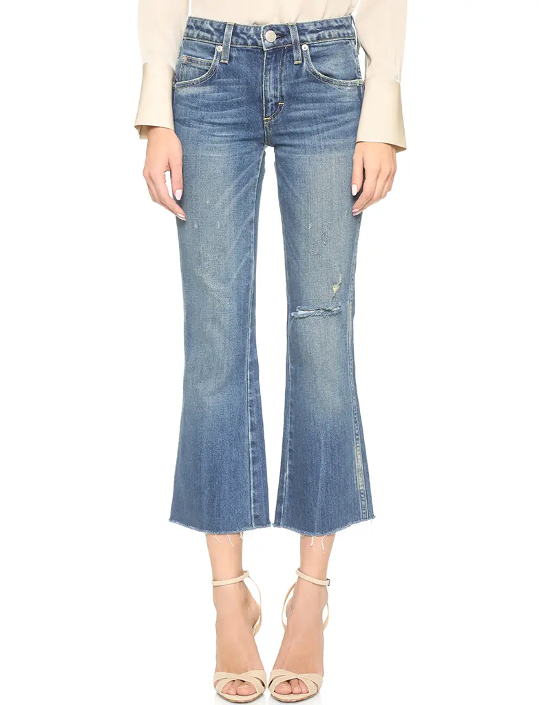 cropped flare jeans